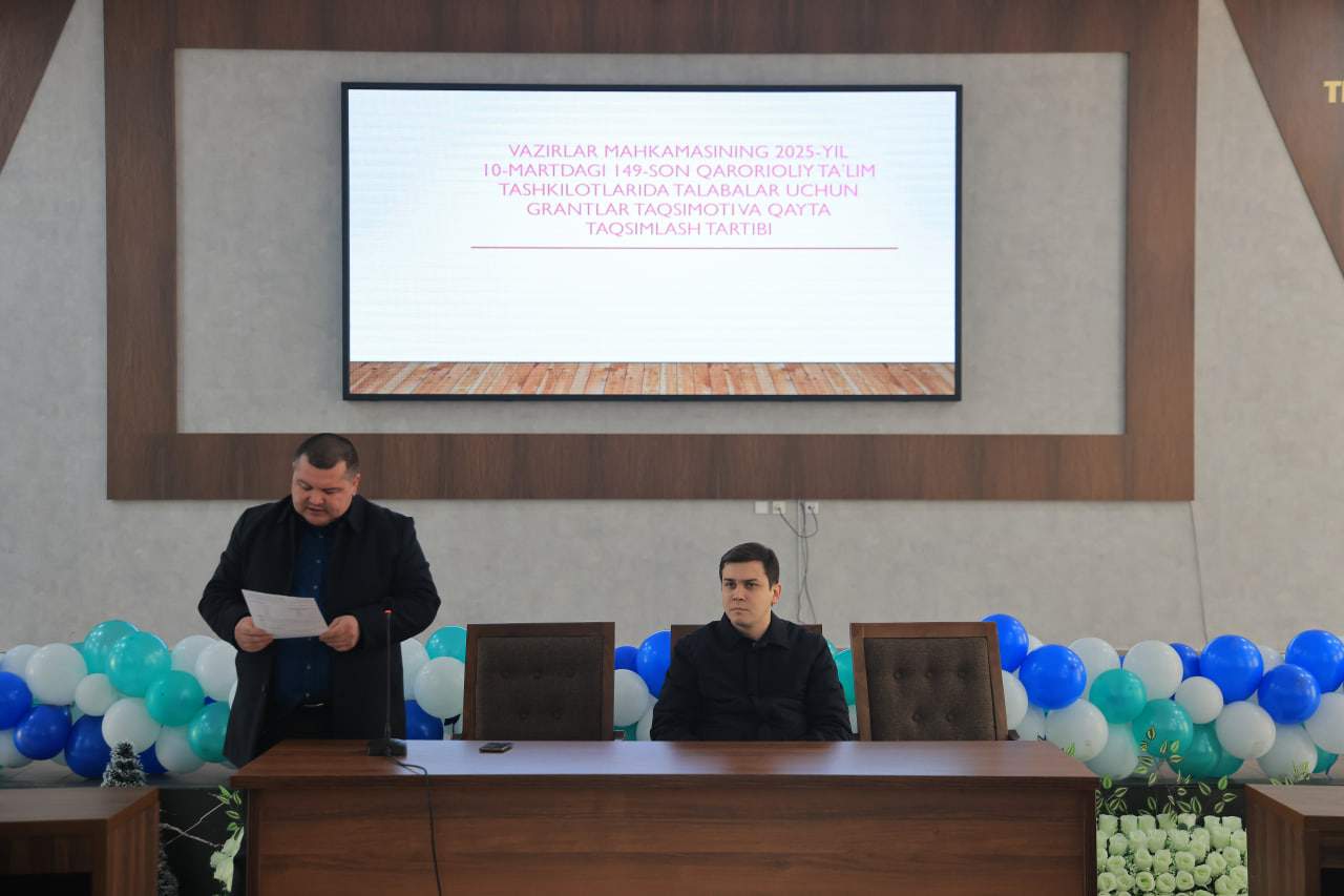 Jahon tillari fakultetida talabalarga qayta taqsimlanadigan ta’lim grantlari o‘rinlari tartibi bo‘yicha  yig‘ilish o‘tkazildi 1