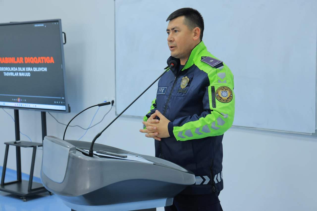 Namangan davlat universiteti Yo‘l harakati xavfsizligi xodimlari bilan hamkorlikda uchrashuv o‘tkazildi. 3