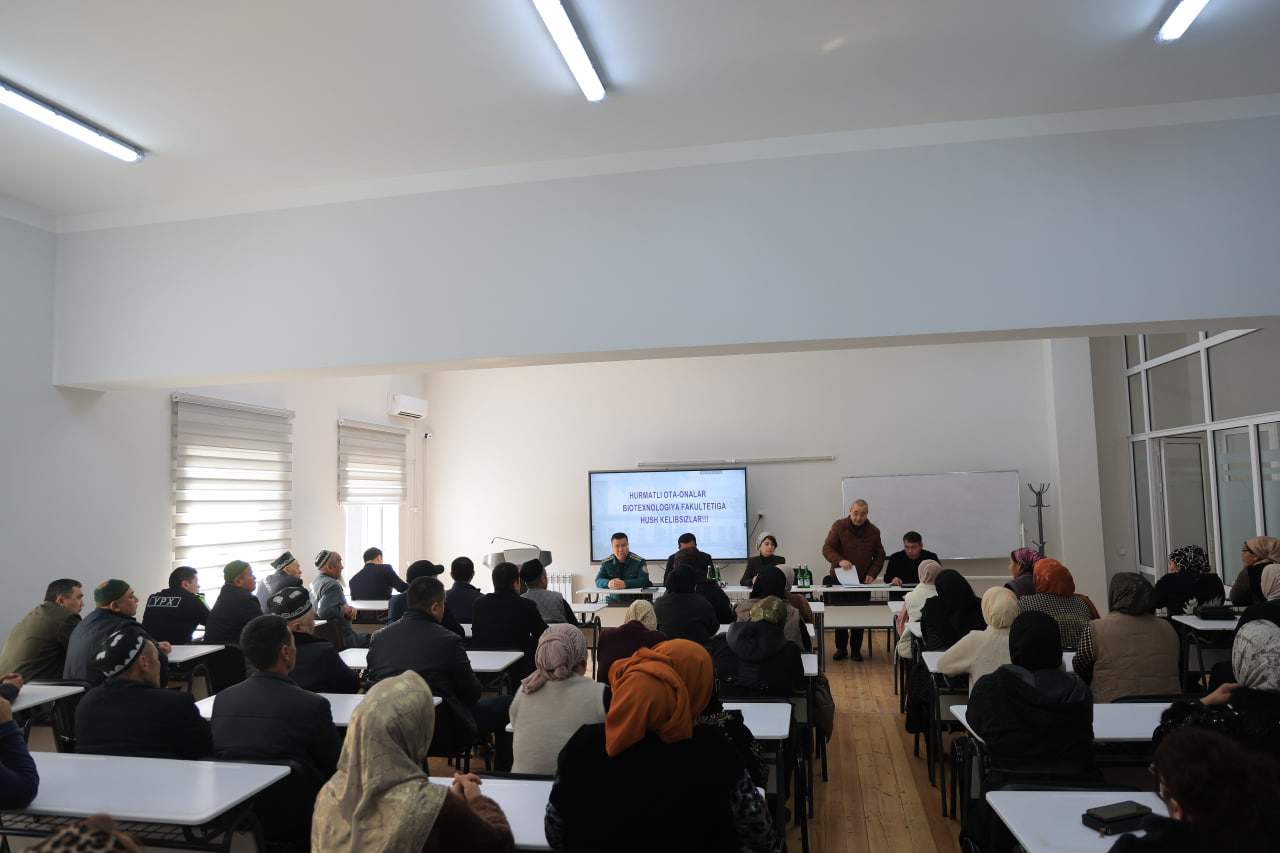 Biotexnologiya fakultetida ota-onalar yig‘ilishi o‘tkazildi. 3