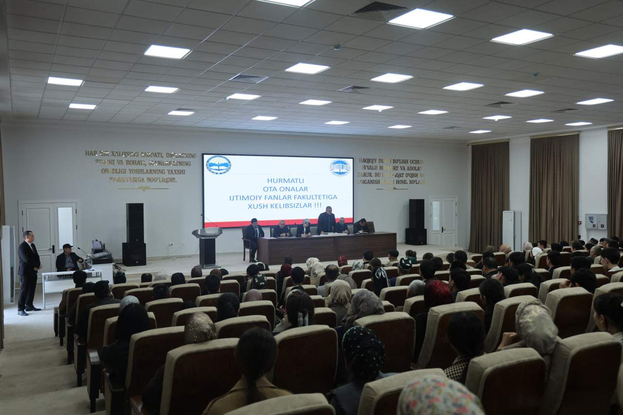 Ijtimoiy fanlar fakultetida tahsil olayotgan 1–2-bosqich talabalari ota-onalari uchun navbatdagi yig‘ilish bo‘lib o‘tdi. 2