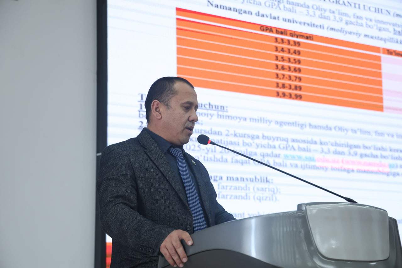 Ijtimoiy fanlar fakultetida tahsil olayotgan 1–2-bosqich talabalari ota-onalari uchun navbatdagi yig‘ilish bo‘lib o‘tdi. 7