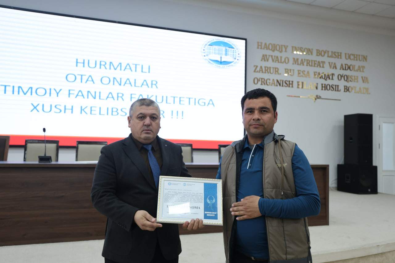 Ijtimoiy fanlar fakultetida tahsil olayotgan 1–2-bosqich talabalari ota-onalari uchun navbatdagi yig‘ilish bo‘lib o‘tdi. 8