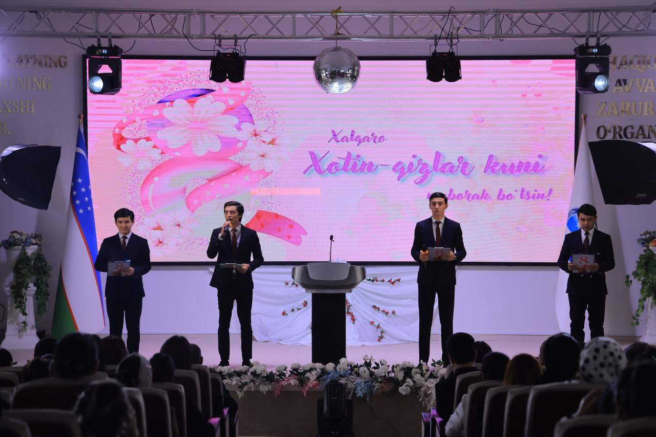 Namangan davlat  universitetida 8-mart – Xalqaro xotin-qizlar kuni munosabati bilan tantanali bayram bo‘lib o‘tdi. 2