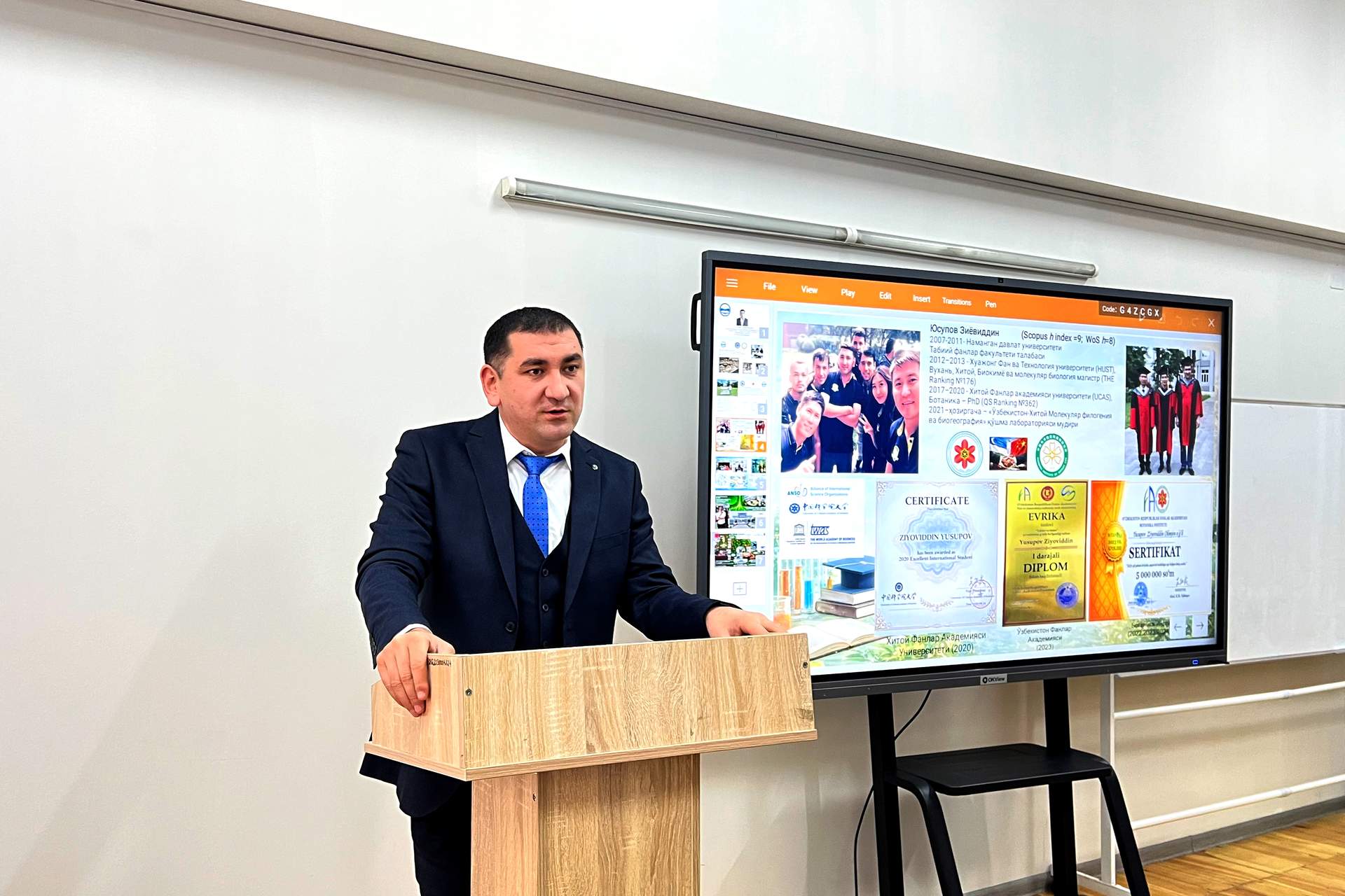 Biotexnologiya fakultetida taniqli biolog olim bilan uchrashuv o‘tkazildi 2