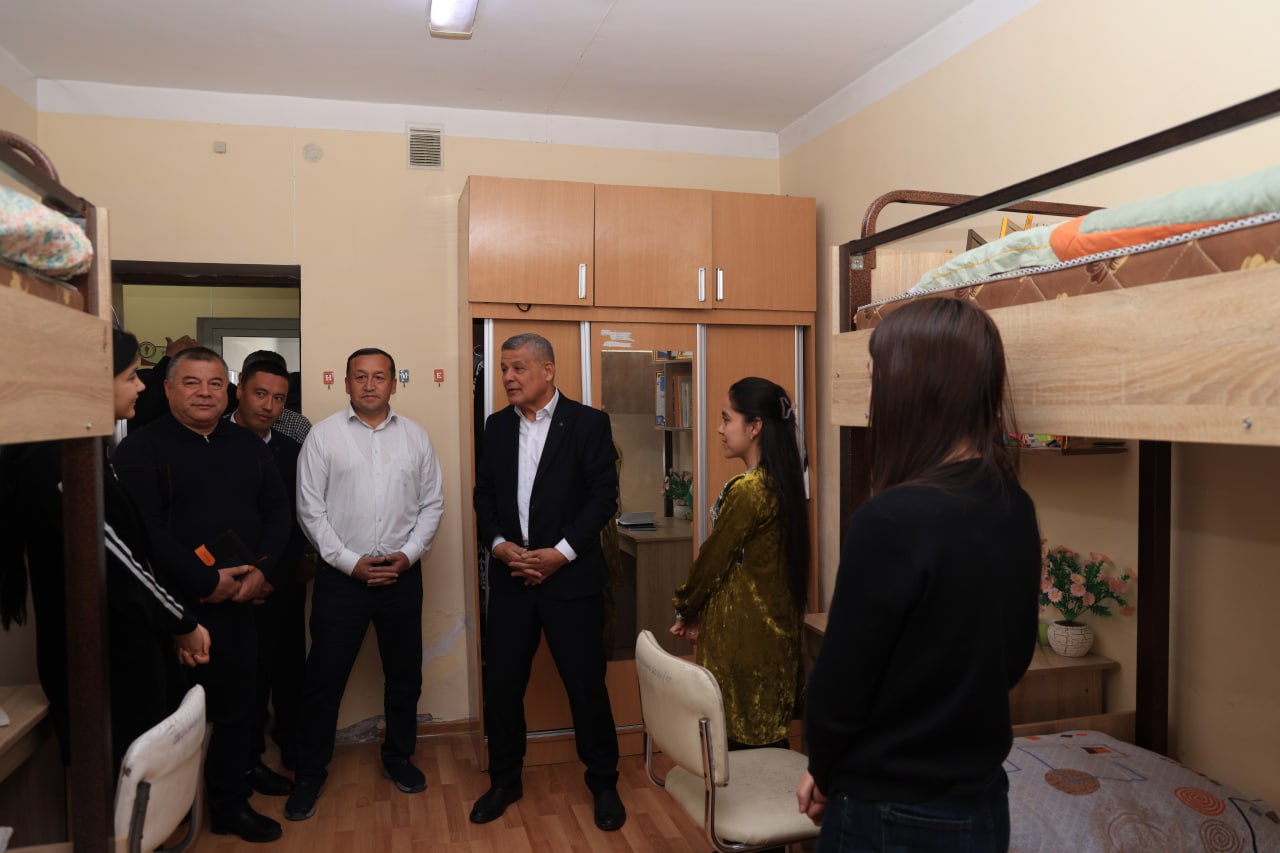 The Rector of Namangan State University Visited the Student Dormitory 1