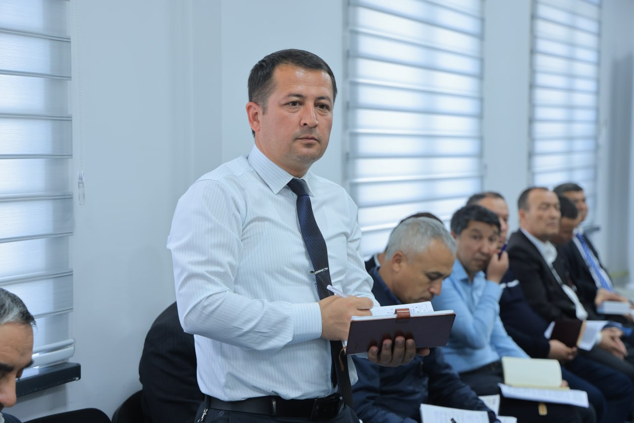 A regular staff meeting was held at Namangan State University. 4