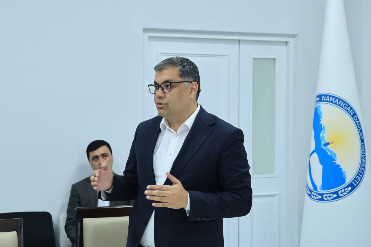 A regular staff meeting was held at Namangan State University. 8