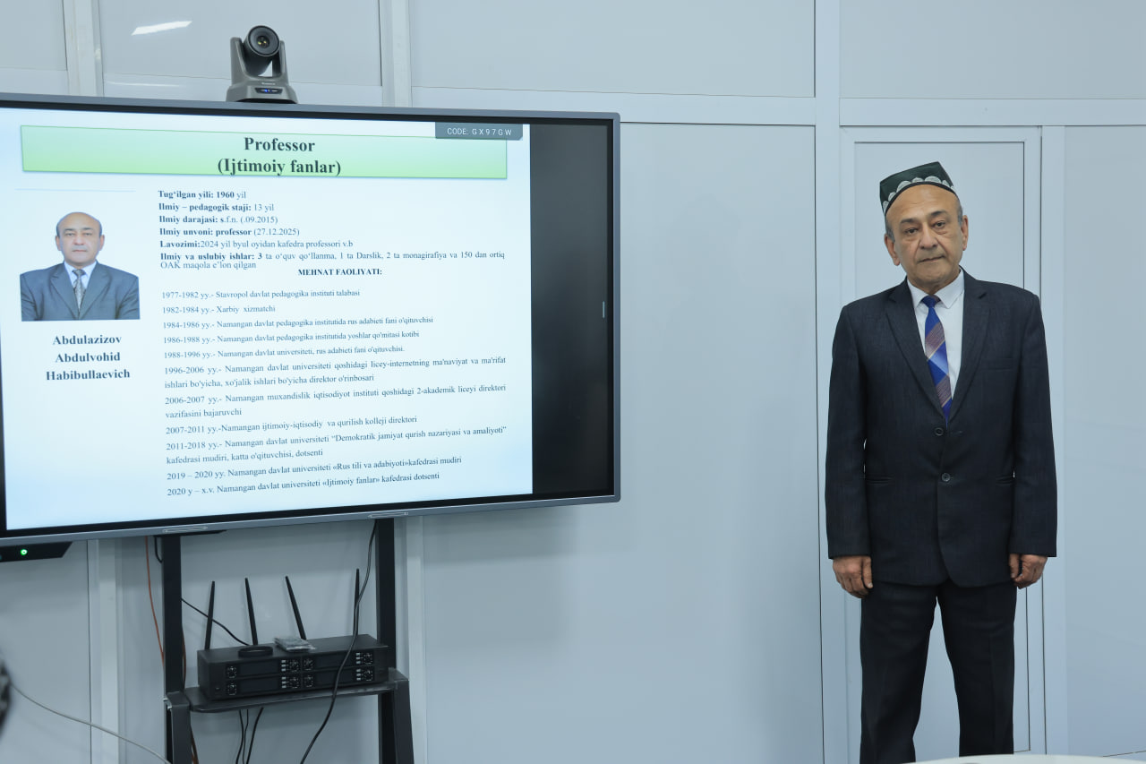 The 12th Council meeting for the 2025/2026 academic year was held at Namangan State University. 10