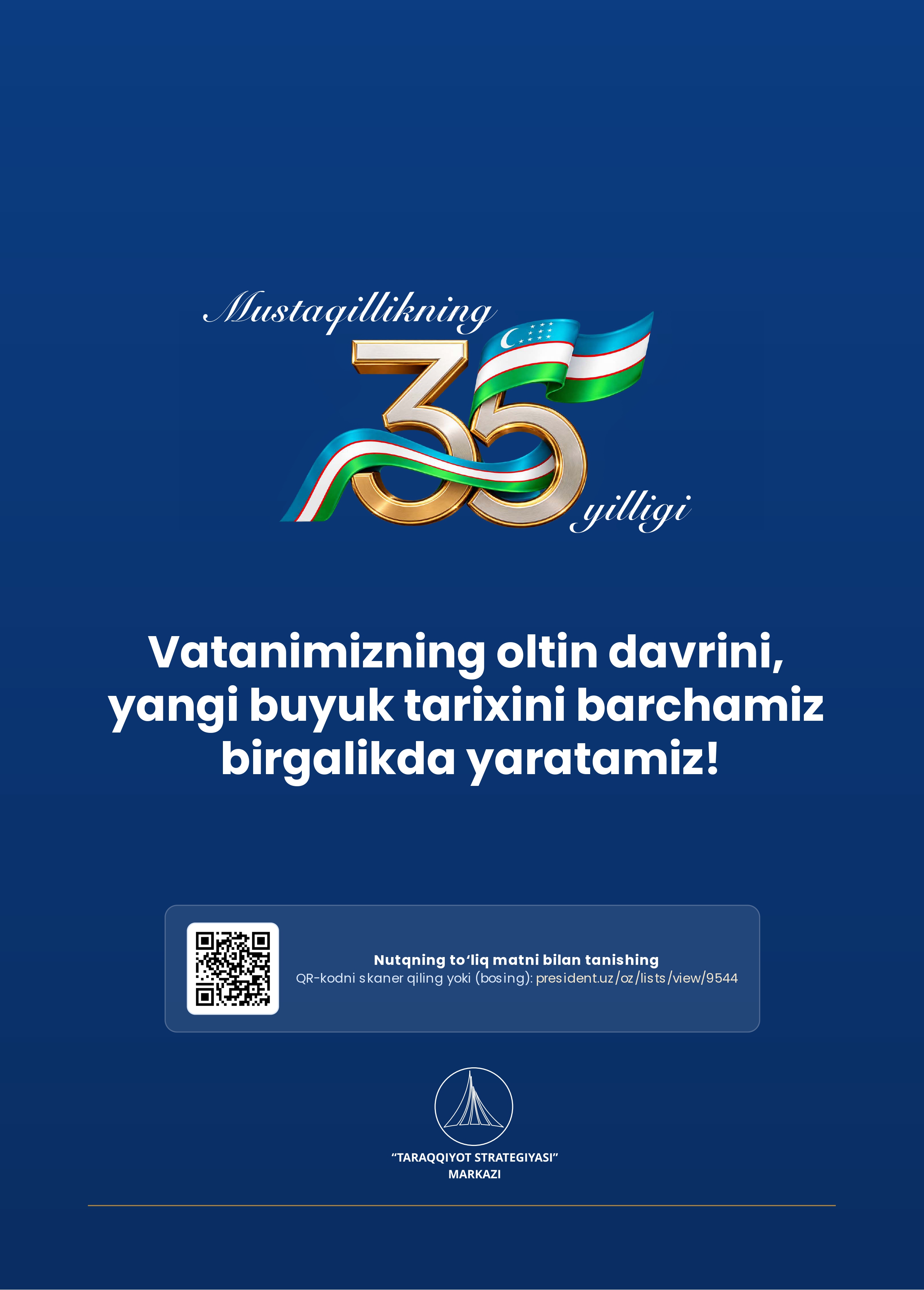 “Yagona Vatan, yagona xalq bo‘lib, yangi hayot va kelajak yaratamiz!” 1