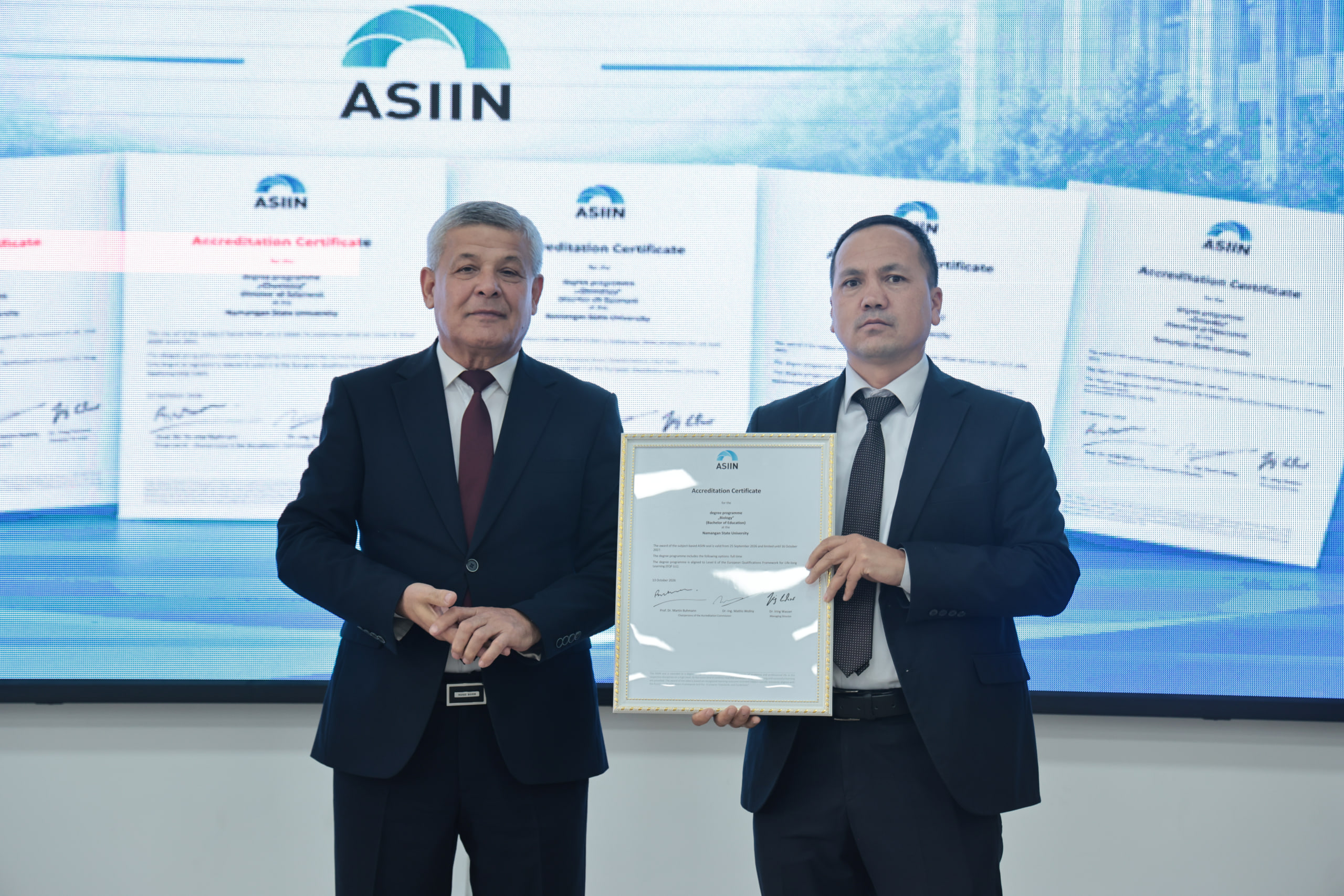 Xalqaro akkreditatsiyadan o‘tgan ta’lim dasturlari sertifikatlari topshirildi 3